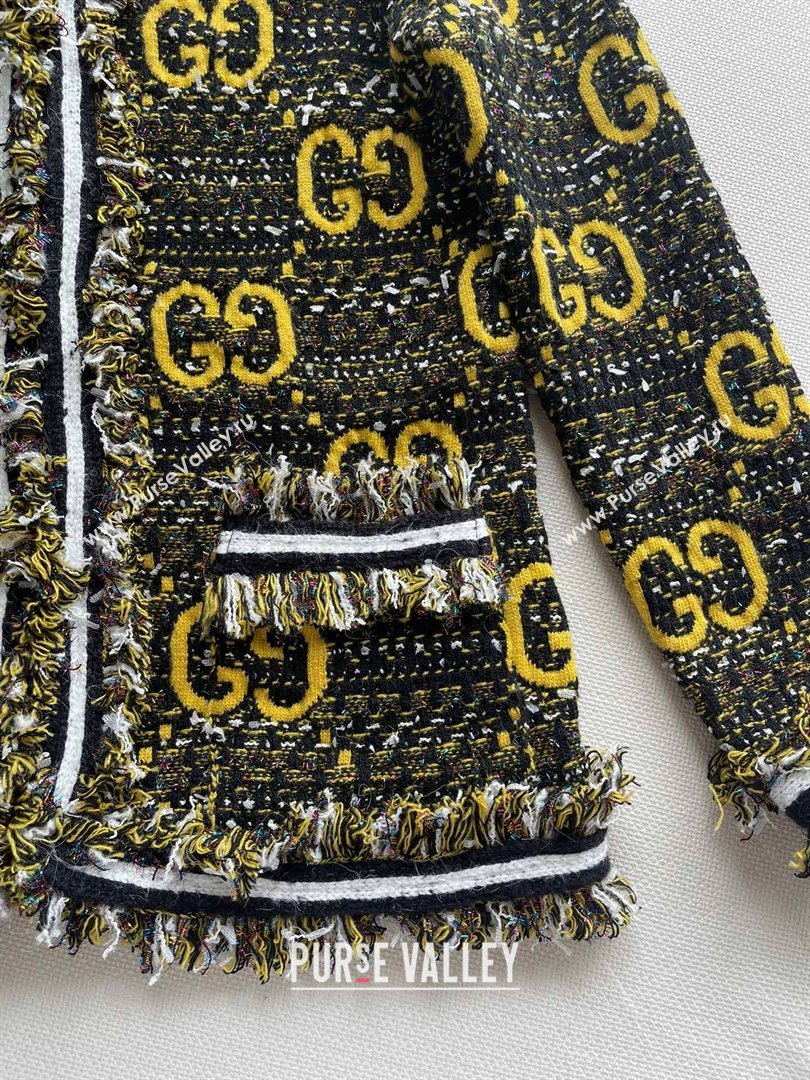 gucci Wool mohair GG cardigan 717469 2023 (qiqi-231206-08)
