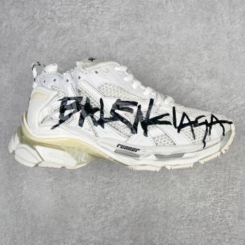 Balenciaga runner Graffiti Sneaker in white and black mesh and nylon 2023 (xingqi8-240119-03)