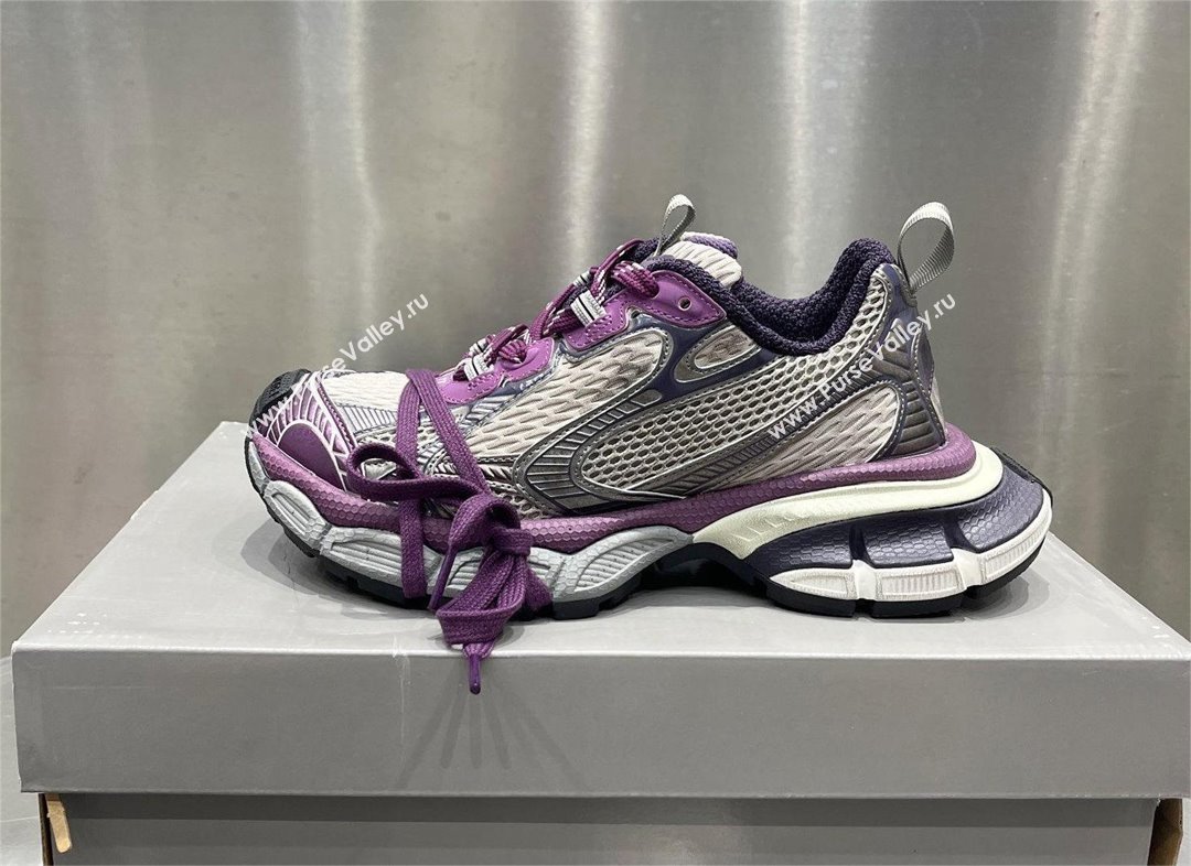 Balenciaga 3XL Sneaker in purple and grey mesh and polyurethane 2024 (xingqi8-240119-12)