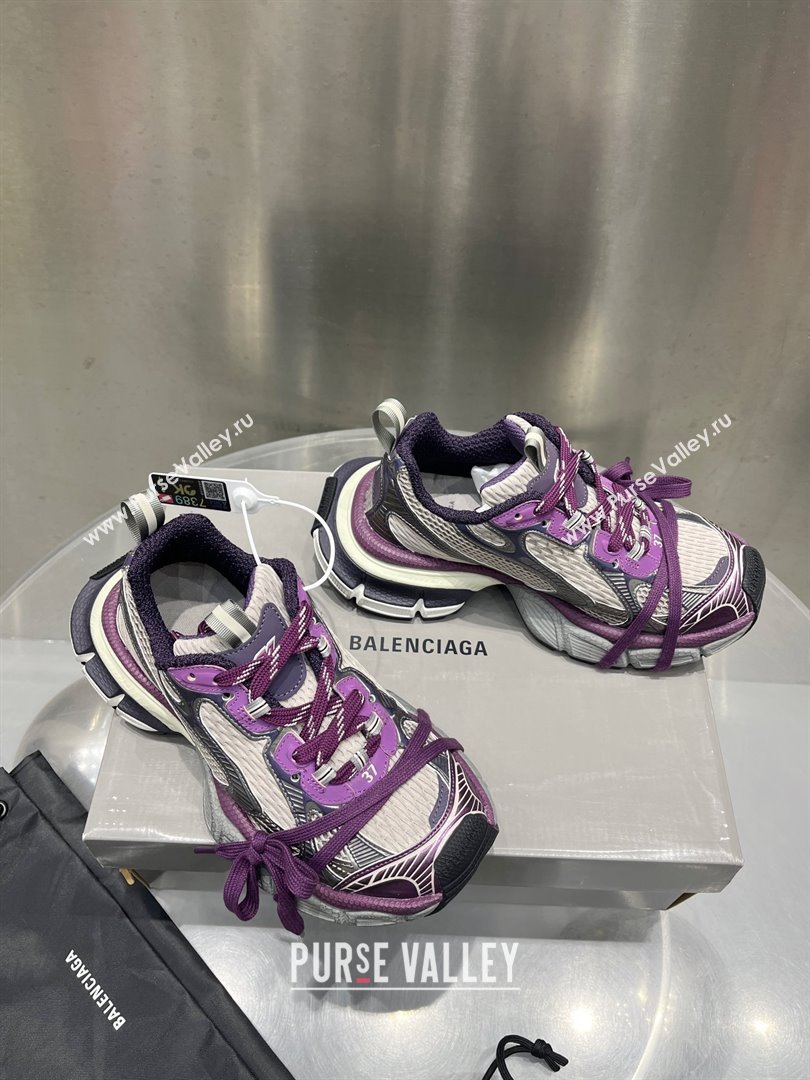 Balenciaga 3XL Sneaker in purple and grey mesh and polyurethane 2024 (xingqi8-240119-12)