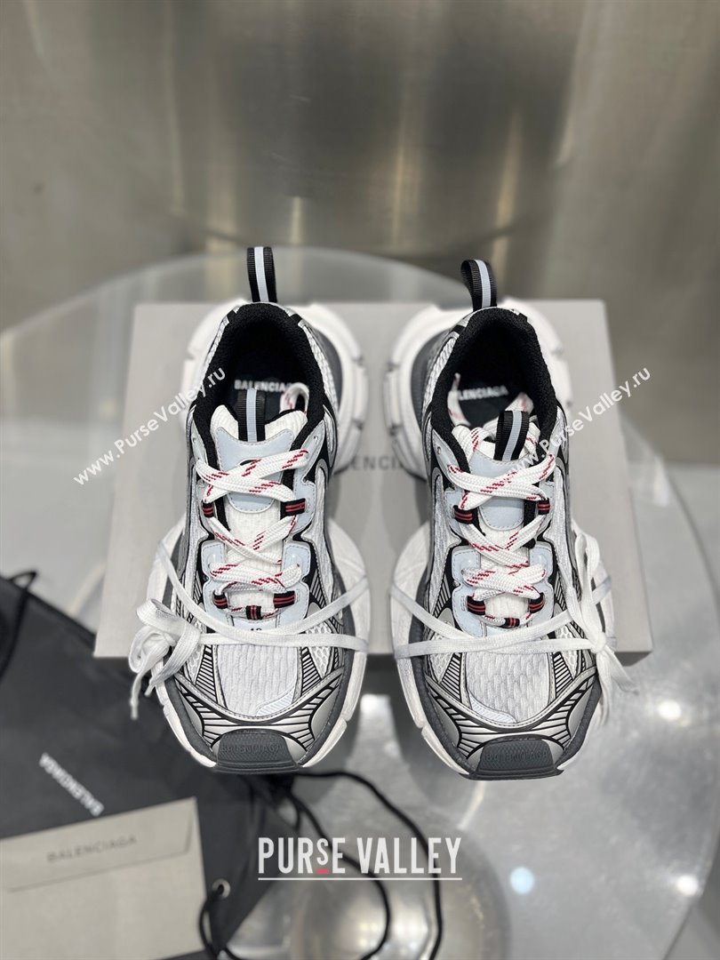 Balenciaga 3XL Sneaker in grey, white and red mesh and polyurethane 2024 (xingqi8-240119-05)