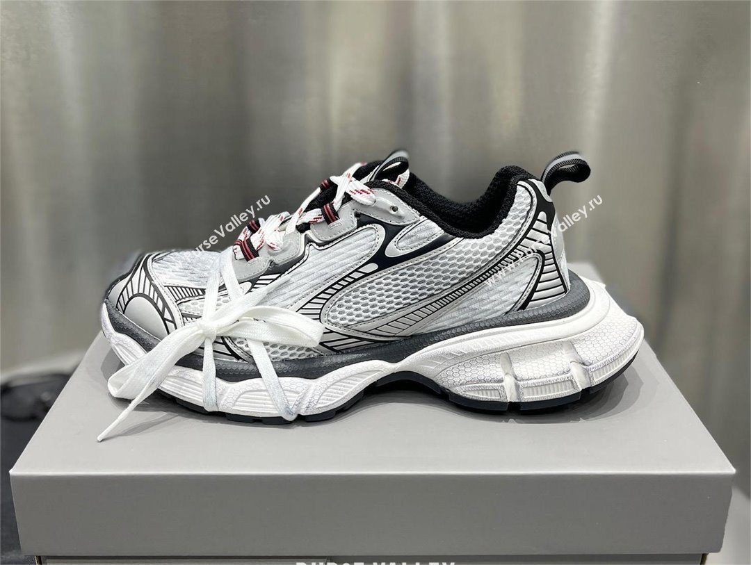 Balenciaga 3XL Sneaker in grey, white and red mesh and polyurethane 2024 (xingqi8-240119-05)