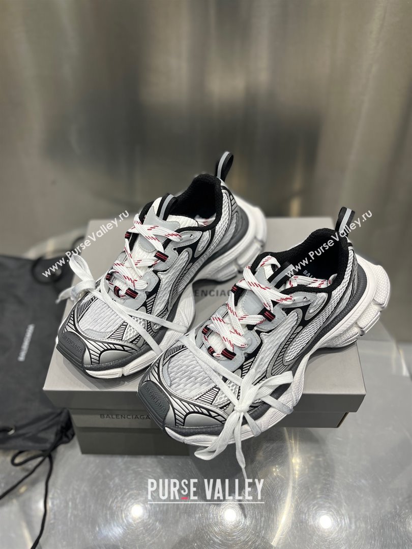 Balenciaga 3XL Sneaker in grey, white and red mesh and polyurethane 2024 (xingqi8-240119-05)