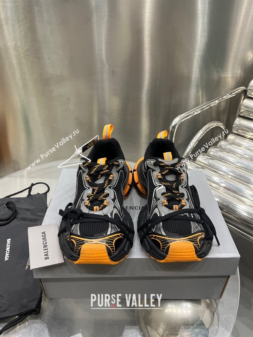 Balenciaga 3XL Sneaker in black, orange and grey mesh and polyurethane 2024 (xingqi8-240119-11)