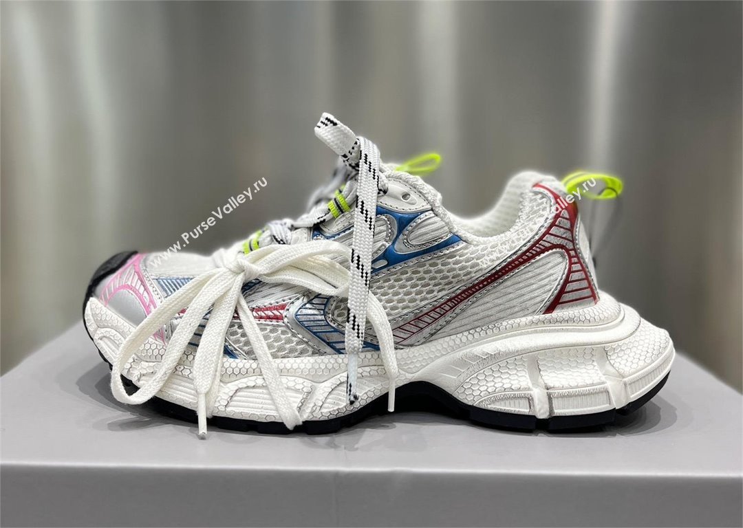 Balenciaga 3XL Sneaker in white, red and blue mesh and polyurethane 2024 (xingqi8-240119-06)