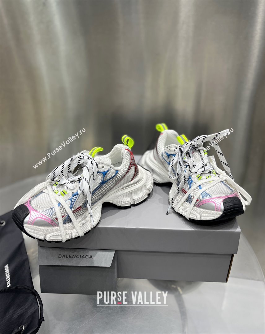 Balenciaga 3XL Sneaker in white, red and blue mesh and polyurethane 2024 (xingqi8-240119-06)