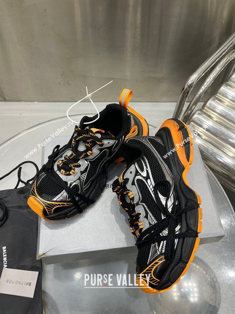 Balenciaga 3XL Sneaker in black, orange and grey mesh and polyurethane 2024 (xingqi8-240119-11)