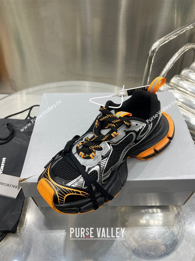 Balenciaga 3XL Sneaker in black, orange and grey mesh and polyurethane 2024 (xingqi8-240119-11)