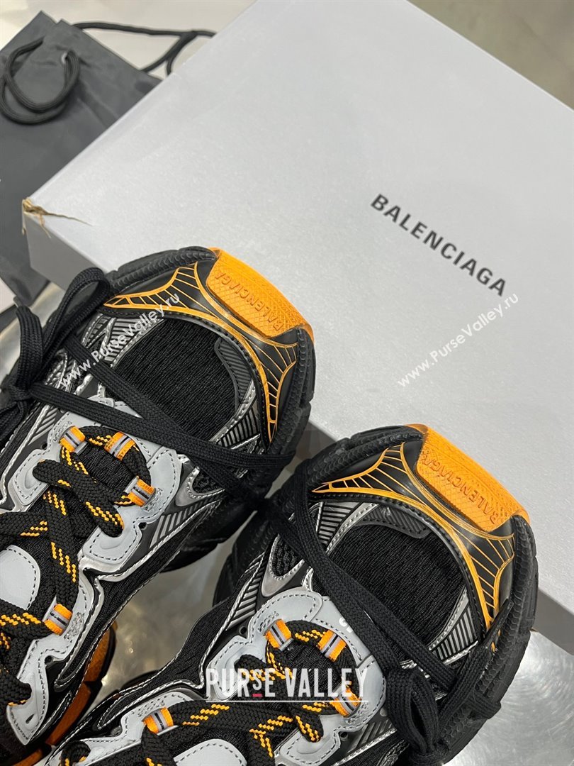 Balenciaga 3XL Sneaker in black, orange and grey mesh and polyurethane 2024 (xingqi8-240119-11)