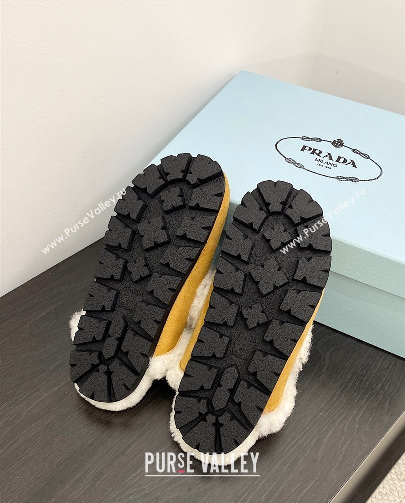 Prada Shearling slippers cognac 1S711M 2023 (zhenmei-2301008-01)