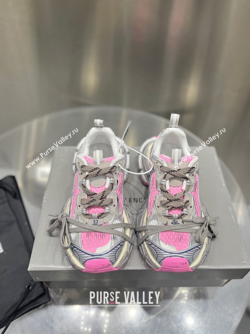 Balenciaga 3XL Sneaker in white, grey and pink mesh and polyurethane 2024 (xingqi8-240119-13)