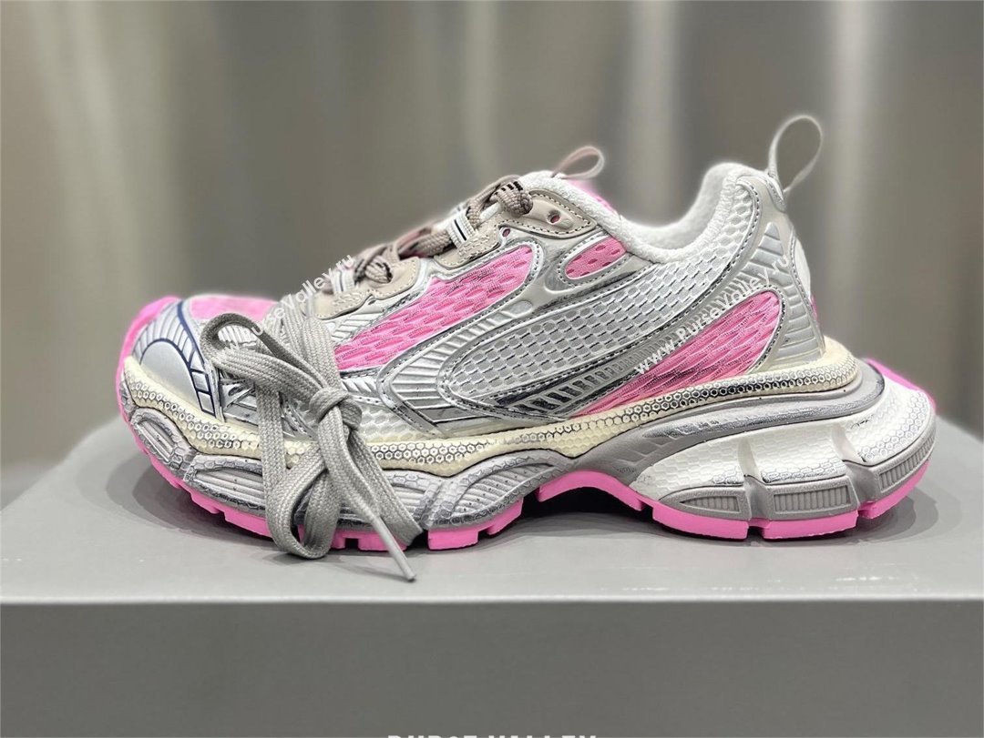 Balenciaga 3XL Sneaker in white, grey and pink mesh and polyurethane 2024 (xingqi8-240119-13)