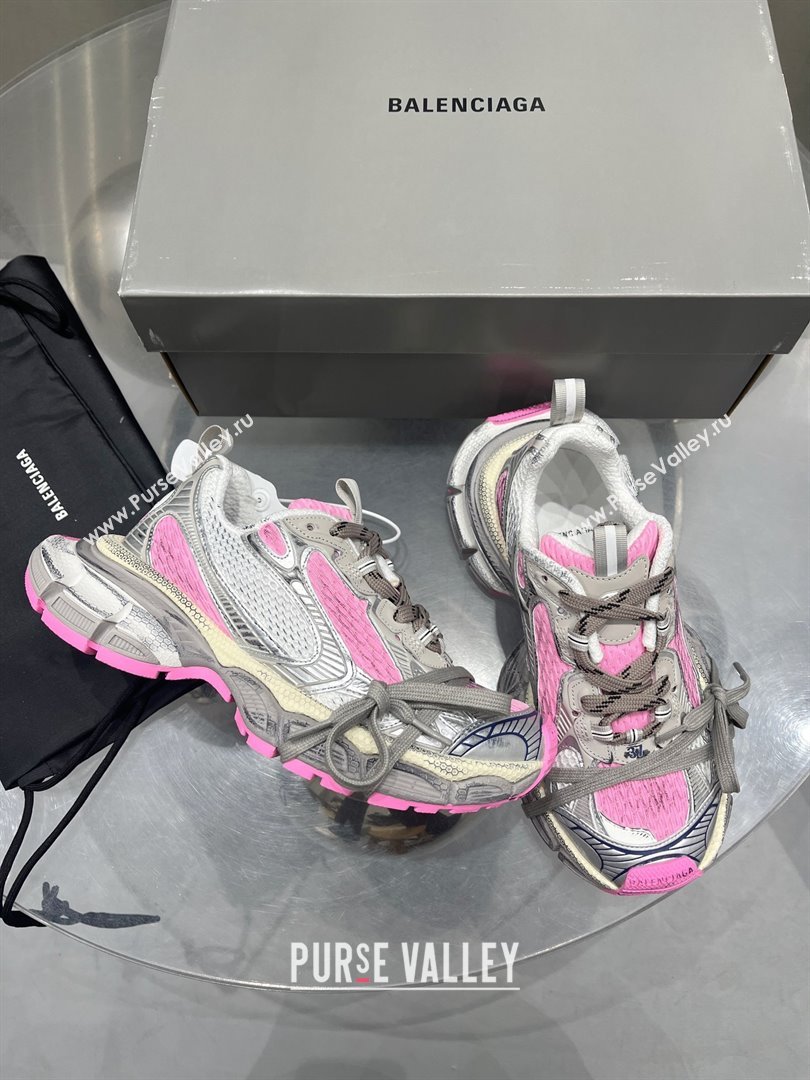 Balenciaga 3XL Sneaker in white, grey and pink mesh and polyurethane 2024 (xingqi8-240119-13)