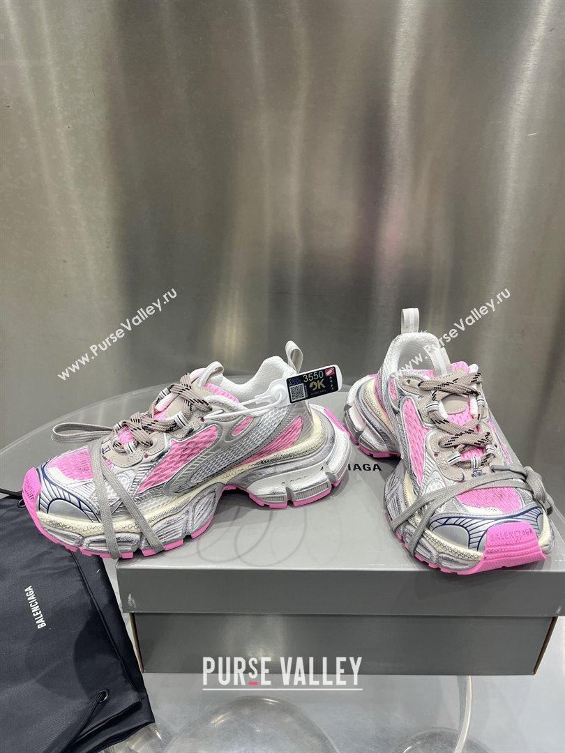 Balenciaga 3XL Sneaker in white, grey and pink mesh and polyurethane 2024 (xingqi8-240119-13)