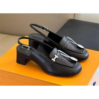 Hermes Infinie 50 pumps in sheepskin black 2024 (ssxy-240119-03)