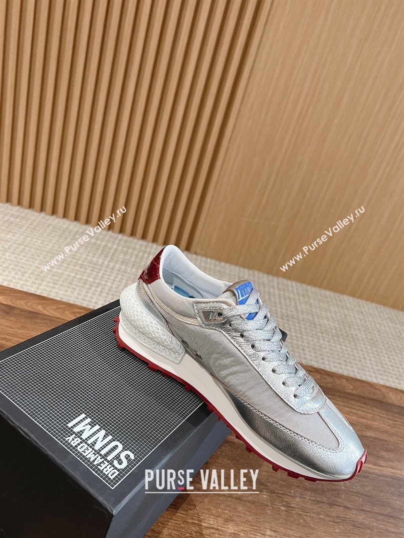 Golden Goose Women’s Marathon with silver nylon upper and red star 2024 (jmb-231213-02)