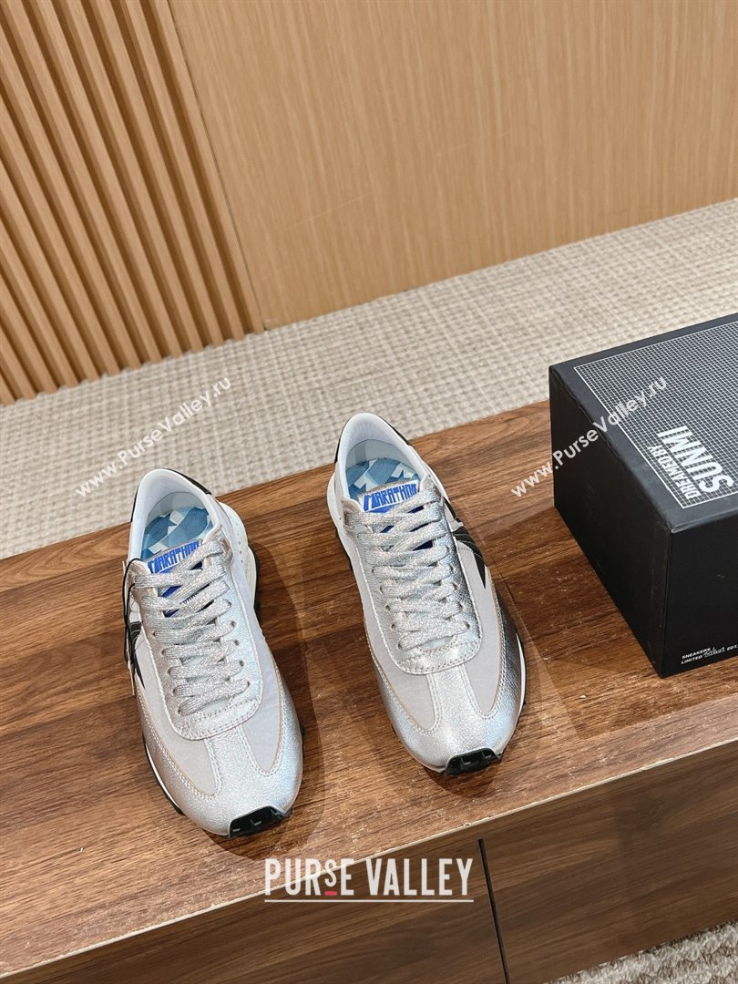 Golden Goose Women’s Marathon with silver nylon upper and black star 2024 (jmb-231213-03)