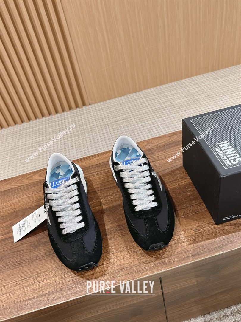 Golden Goose Women’s Marathon with black nylon upper and white star 2024 (jmb-231213-01)