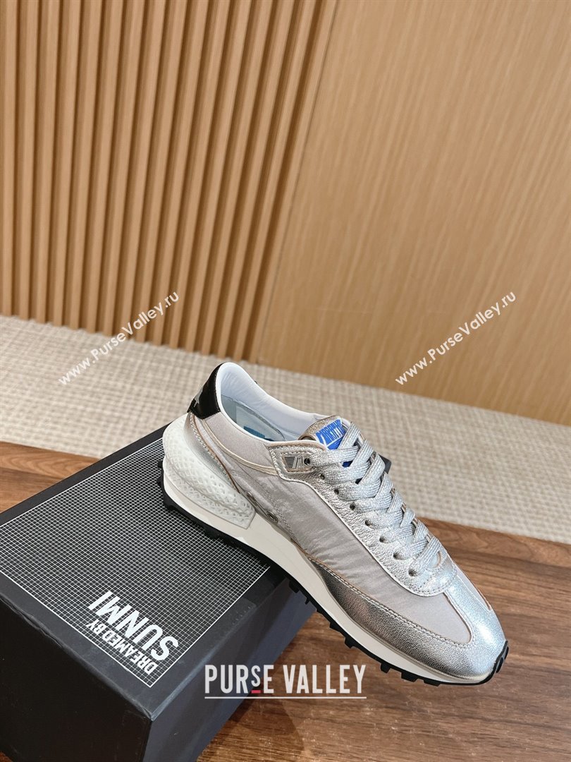 Golden Goose Women’s Marathon with silver nylon upper and black star 2024 (jmb-231213-03)