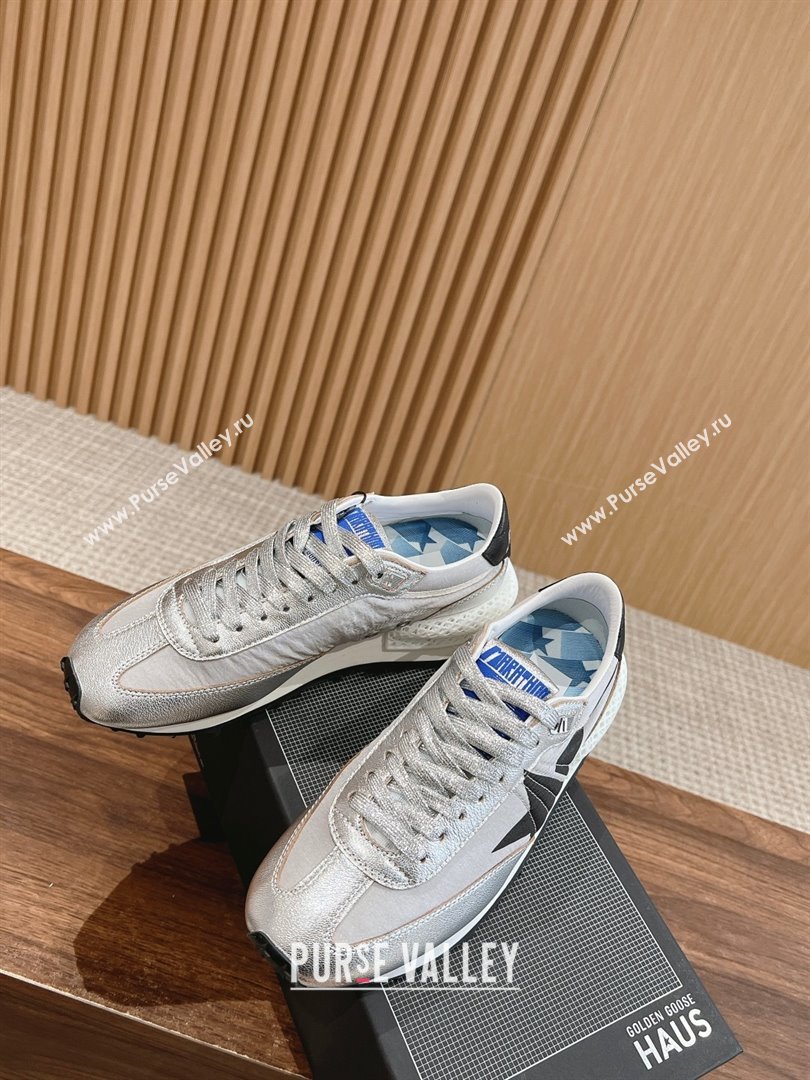 Golden Goose Women’s Marathon with silver nylon upper and black star 2024 (jmb-231213-03)