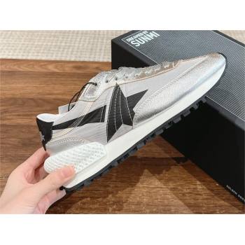 Golden Goose Women’s Marathon with silver nylon upper and black star 2024 (jmb-231213-03)