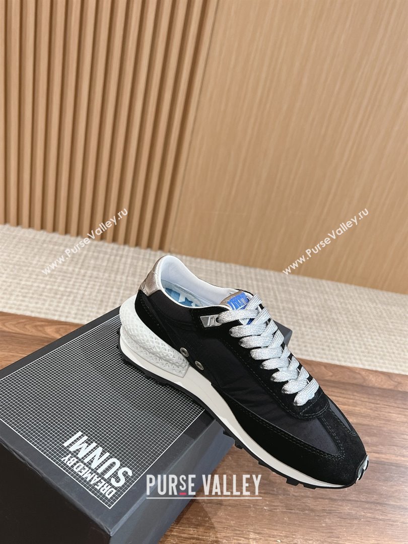 Golden Goose Women’s Marathon with black nylon upper and white star 2024 (jmb-231213-01)