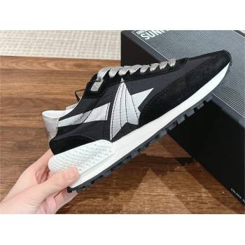 Golden Goose Women’s Marathon with black nylon upper and white star 2024 (jmb-231213-01)