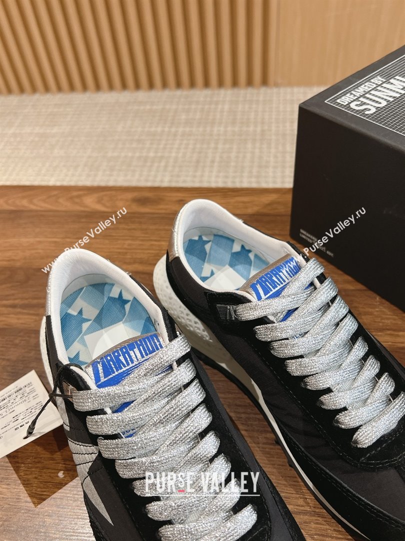 Golden Goose Women’s Marathon with black nylon upper and white star 2024 (jmb-231213-01)