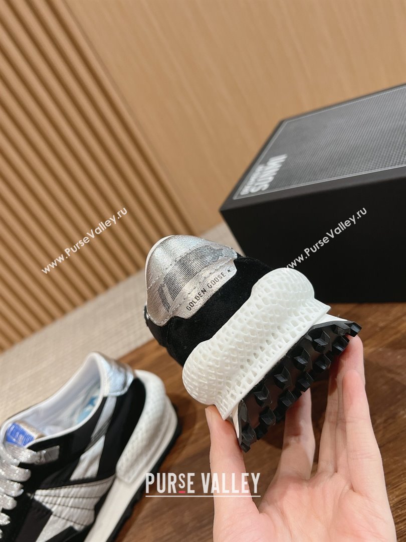 Golden Goose Women’s Marathon with black nylon upper and white star 2024 (jmb-231213-01)