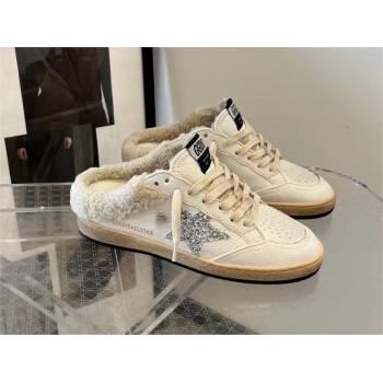 Golden Goose Ball Star Sabots with glitter star and shearling lining 2023 (danni-231213-03)