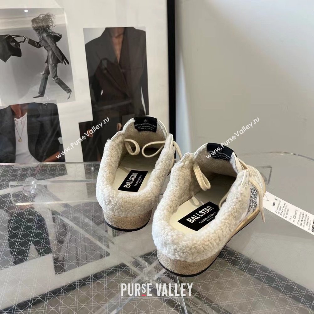 Golden Goose Ball Star Sabots with glitter star and shearling lining 2023 (danni-231213-03)