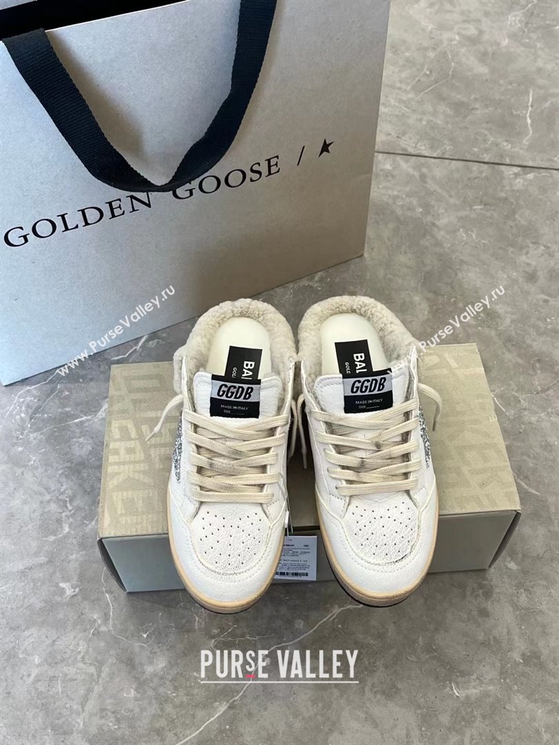Golden Goose Ball Star Sabots with glitter star and shearling lining 2023 (danni-231213-03)