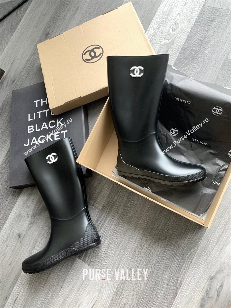 Chanel black rain boots 2020 (nono-201030-6)