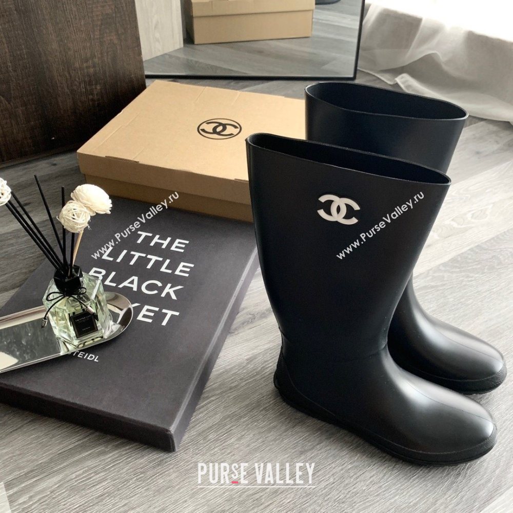Chanel black rain boots 2020 (nono-201030-6)