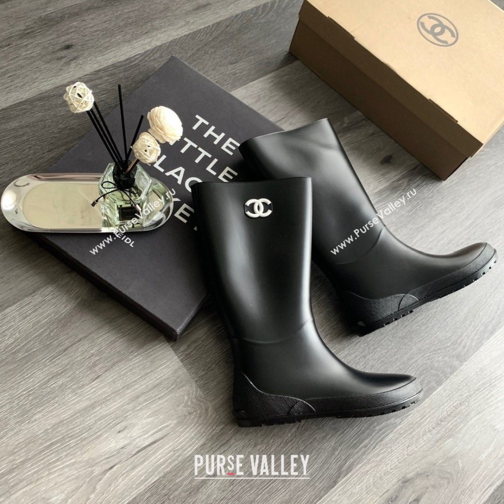 Chanel black rain boots 2020 (nono-201030-6)