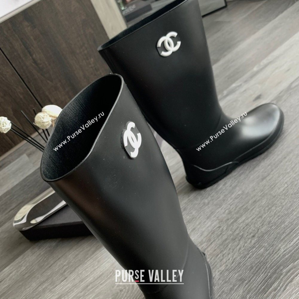 Chanel black rain boots 2020 (nono-201030-6)