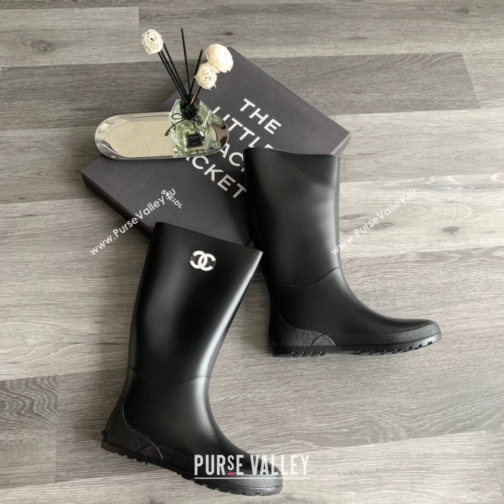 Chanel black rain boots 2020 (nono-201030-6)