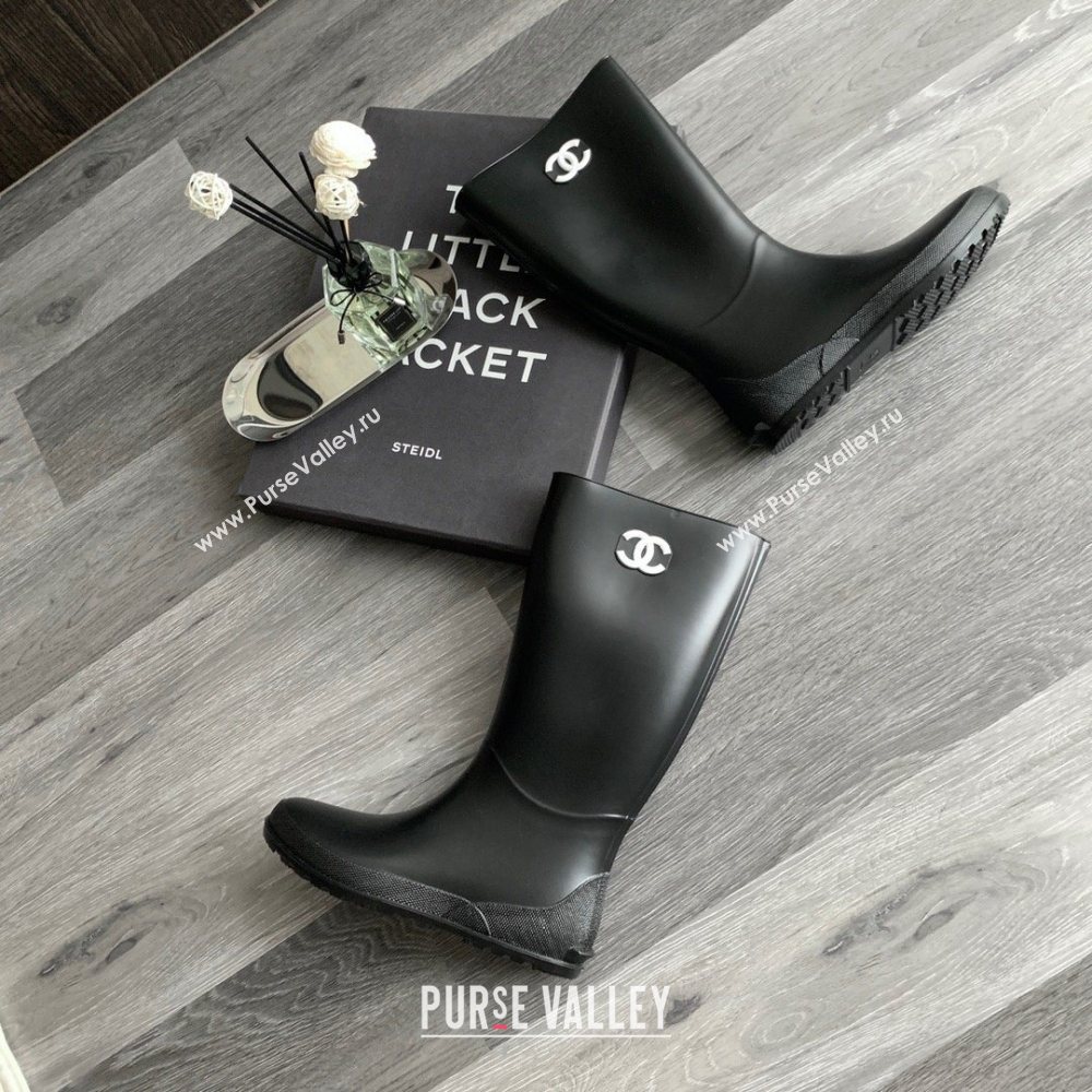 Chanel black rain boots 2020 (nono-201030-6)
