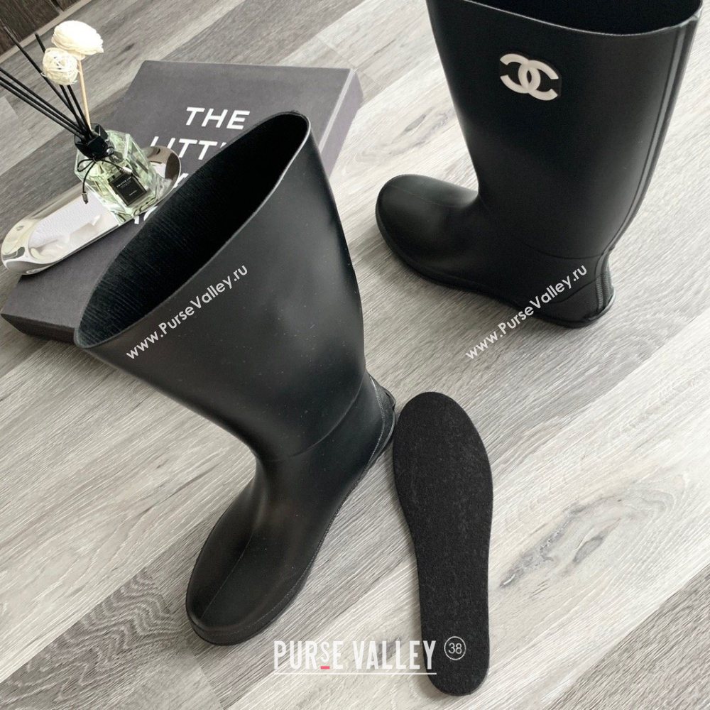 Chanel black rain boots 2020 (nono-201030-6)