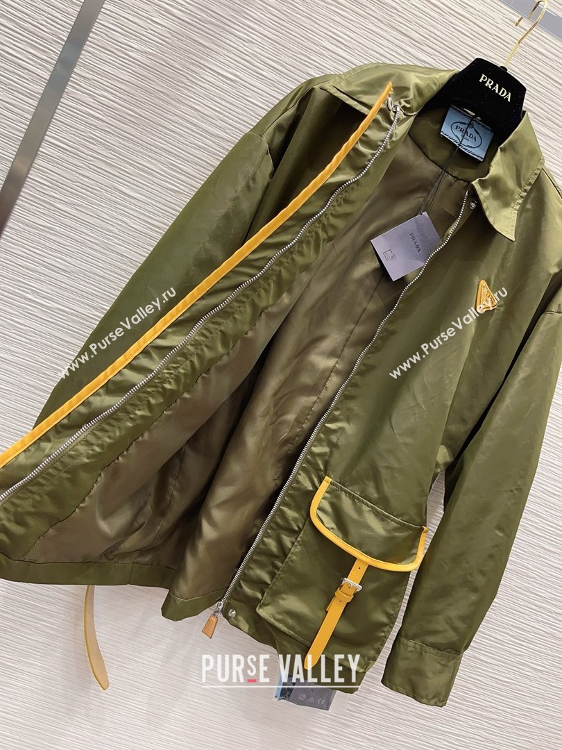 PRADA Re-Nylon jacket LODEN GREEN spring 2024 (qiqi-240315-22)