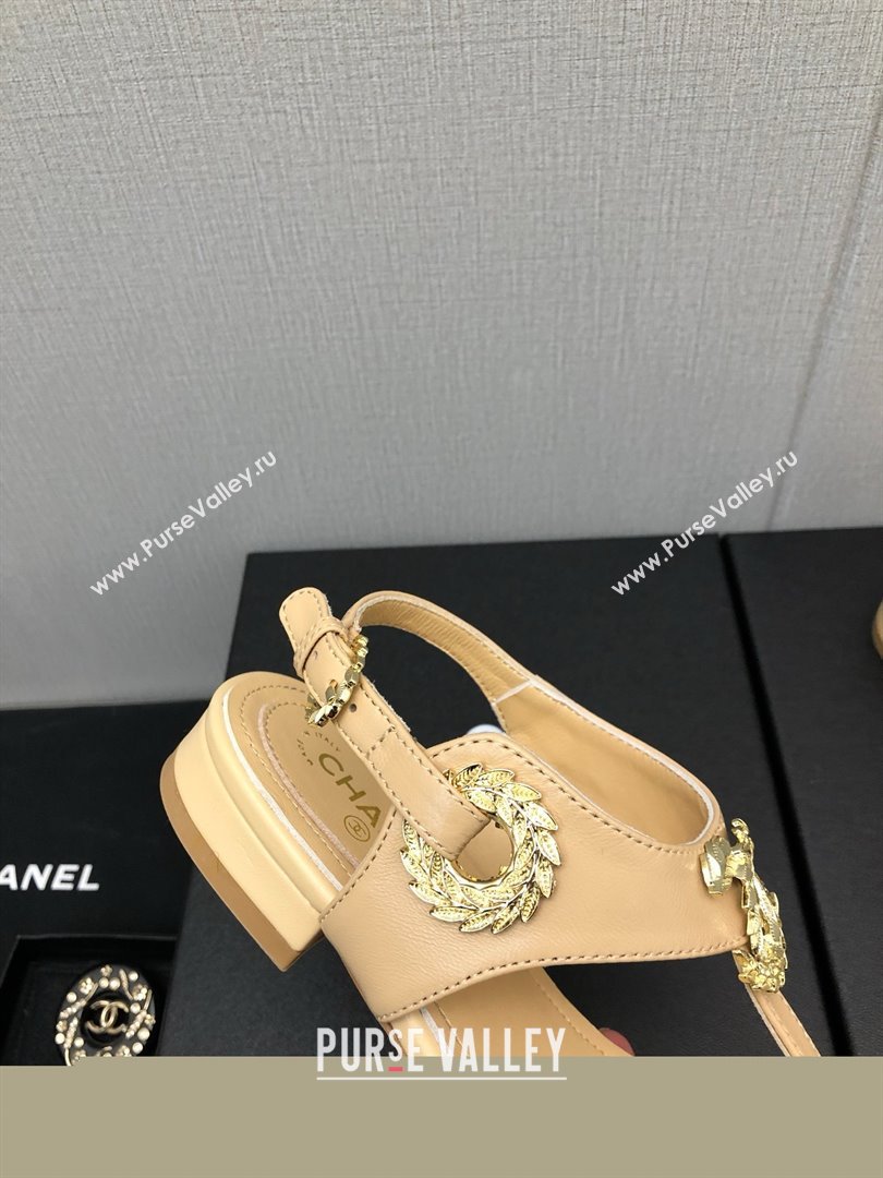 Chanel CC Thong Sandals BEIGE 2023 (KAOLA-240122-05)