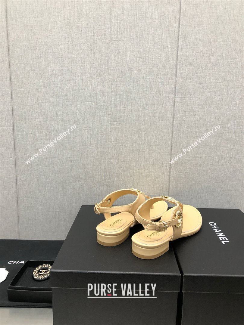 Chanel CC Thong Sandals BEIGE 2023 (KAOLA-240122-05)