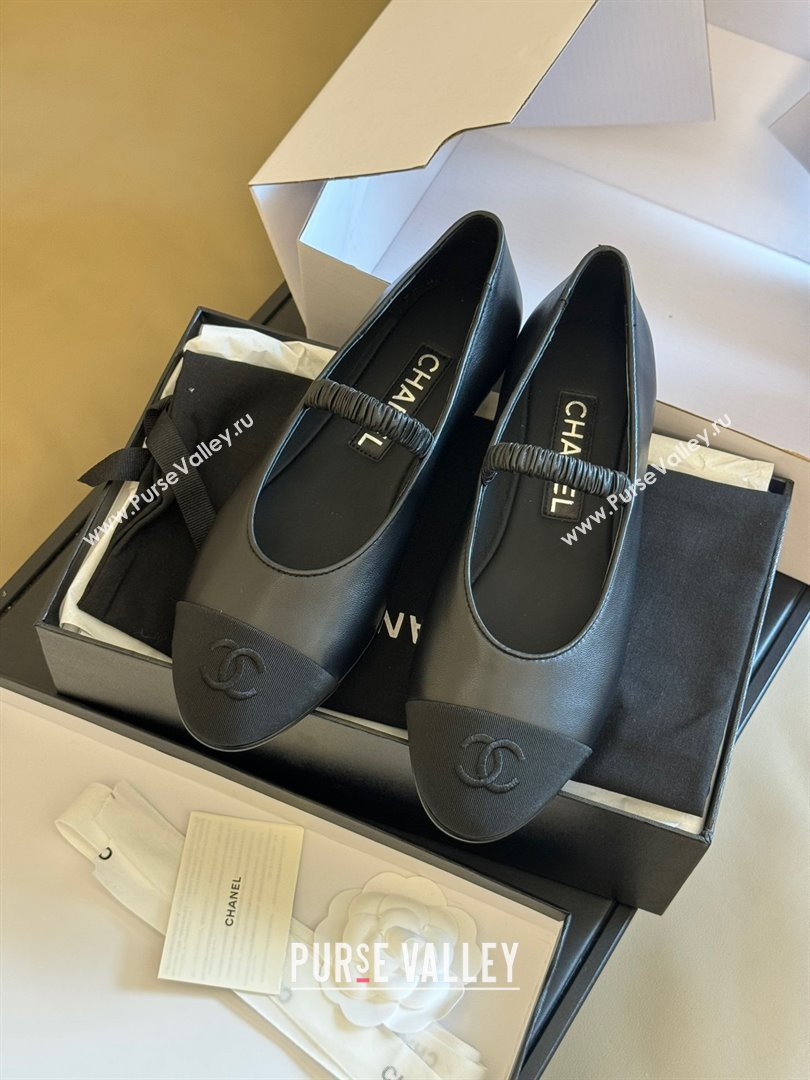 Chanel SHEEPSKIN Grosgrain Mary Janes BLACK 2024 (KAOLA-240123-03)