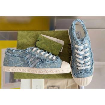 Gucci Light blue GG denim SNEAKERS 784213 2024 (kaola-240416-06)