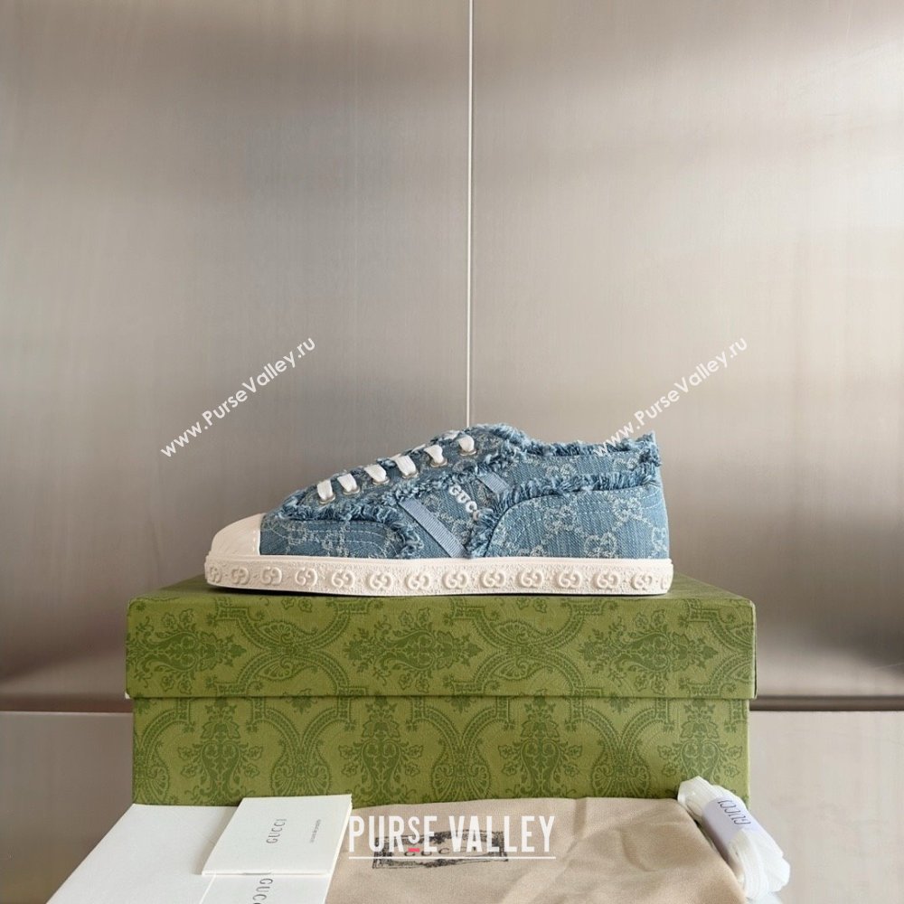 Gucci Light blue GG denim SNEAKERS 784213 2024 (kaola-240416-06)