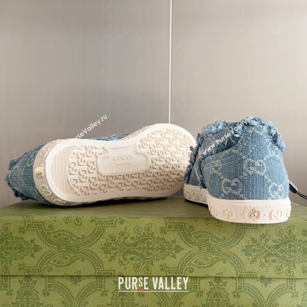 Gucci Light blue GG denim SNEAKERS 784213 2024 (kaola-240416-06)