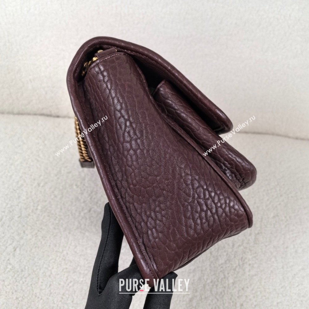 Saint Laurent niki medium Bag in grained lambskin 633178 Burgundy(original quality) (bige-240120-02)