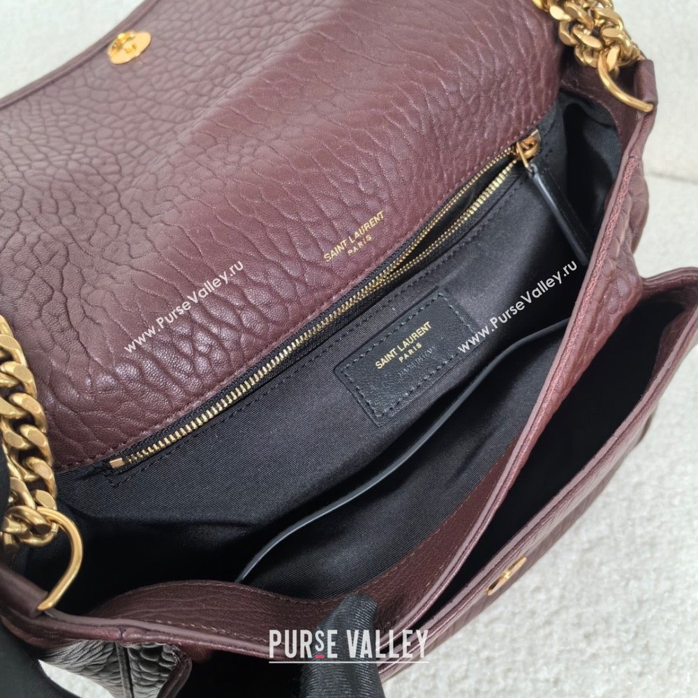 Saint Laurent niki medium Bag in grained lambskin 633178 Burgundy(original quality) (bige-240120-02)