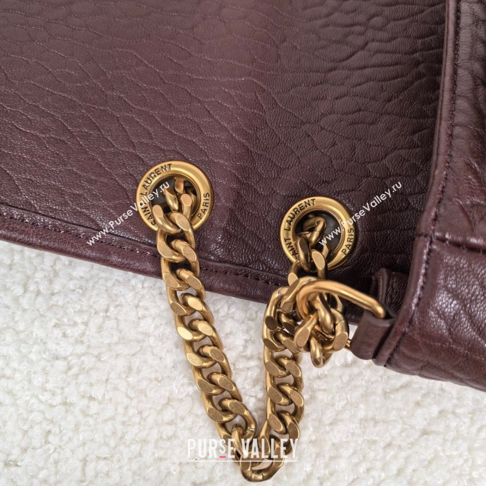 Saint Laurent niki medium Bag in grained lambskin 633178 Burgundy(original quality) (bige-240120-02)