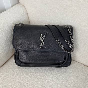Saint Laurent niki medium Bag in grained lambskin 633178 Black(original quality) (bige-240120-01)